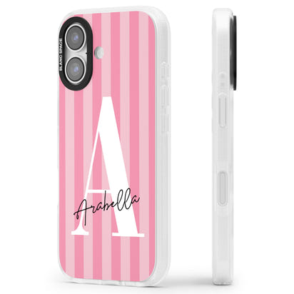Personalised Pink Stripes Initial
