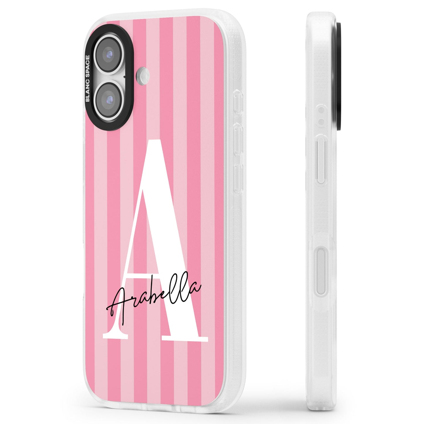 Personalised Pink Stripes Initial