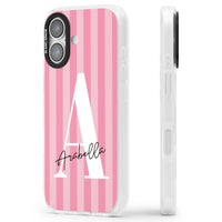 Personalised Pink Stripes Initial