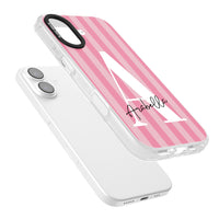 Personalised Pink Stripes Initial