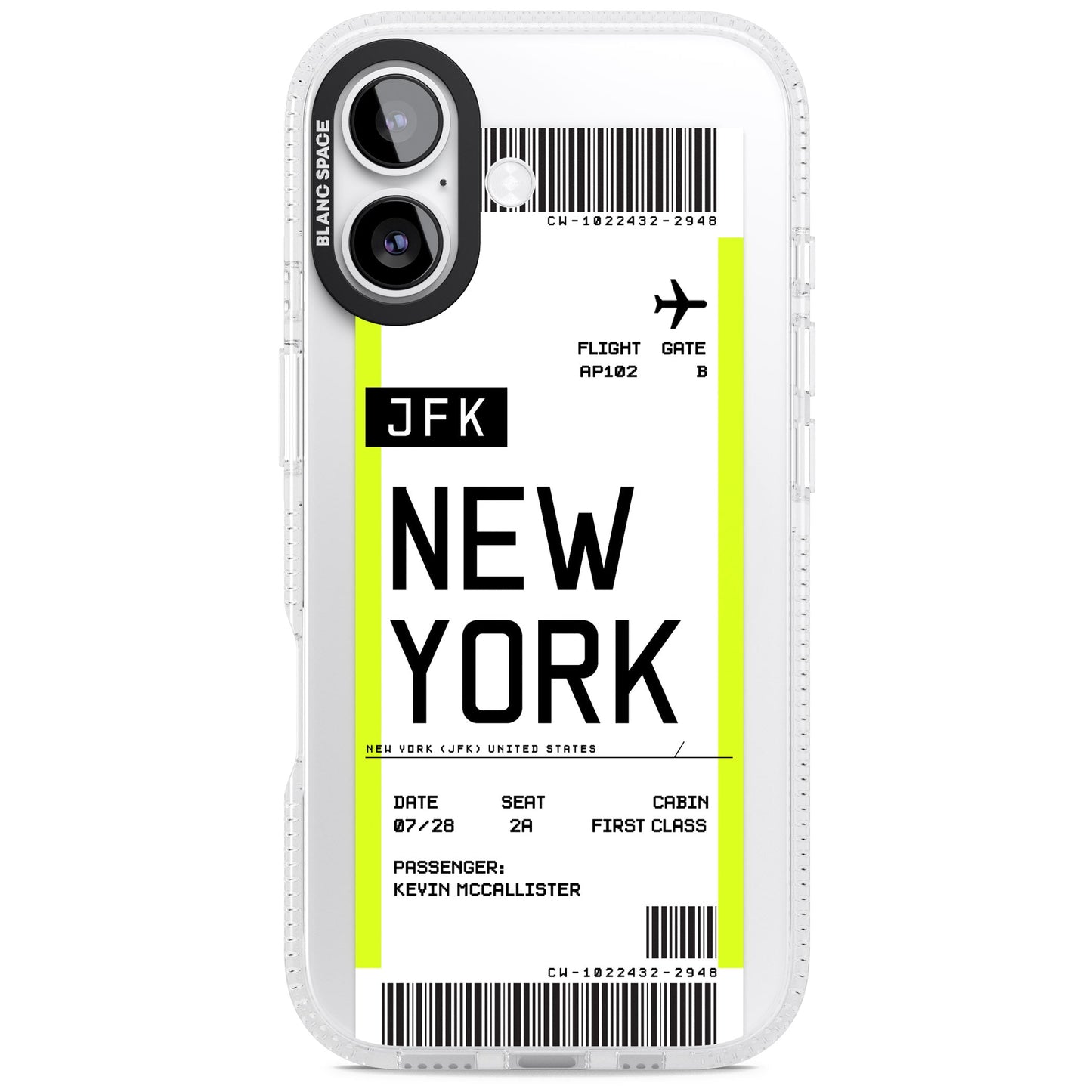 Personalised New York Boarding Pass