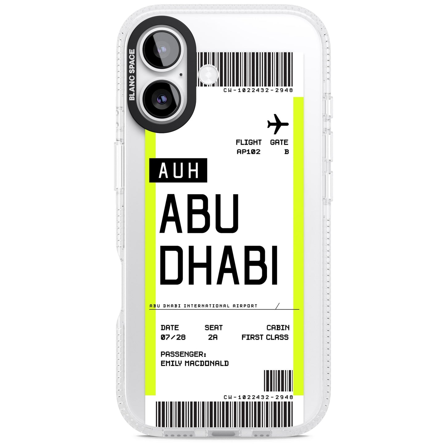 Personalised Abu Dhabi Boarding Pass