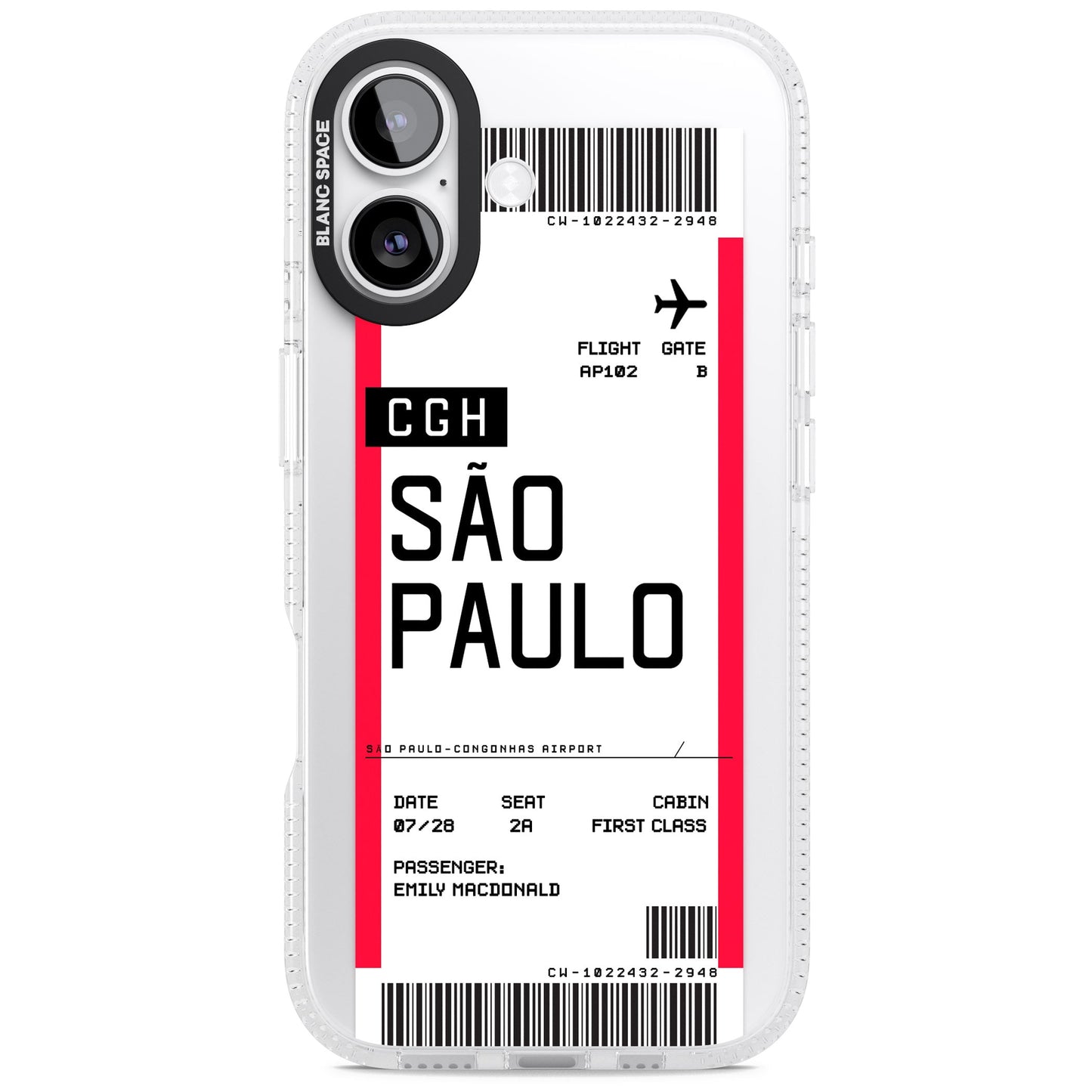 Personalisierte Bordkarte für São Paulo