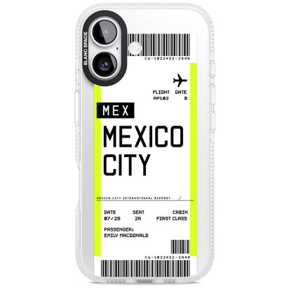 Carte d'embarquement personnalisée pour Mexico
