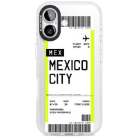 Carte d'embarquement personnalisée pour Mexico
