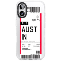Personalised Austin Boarding Pass