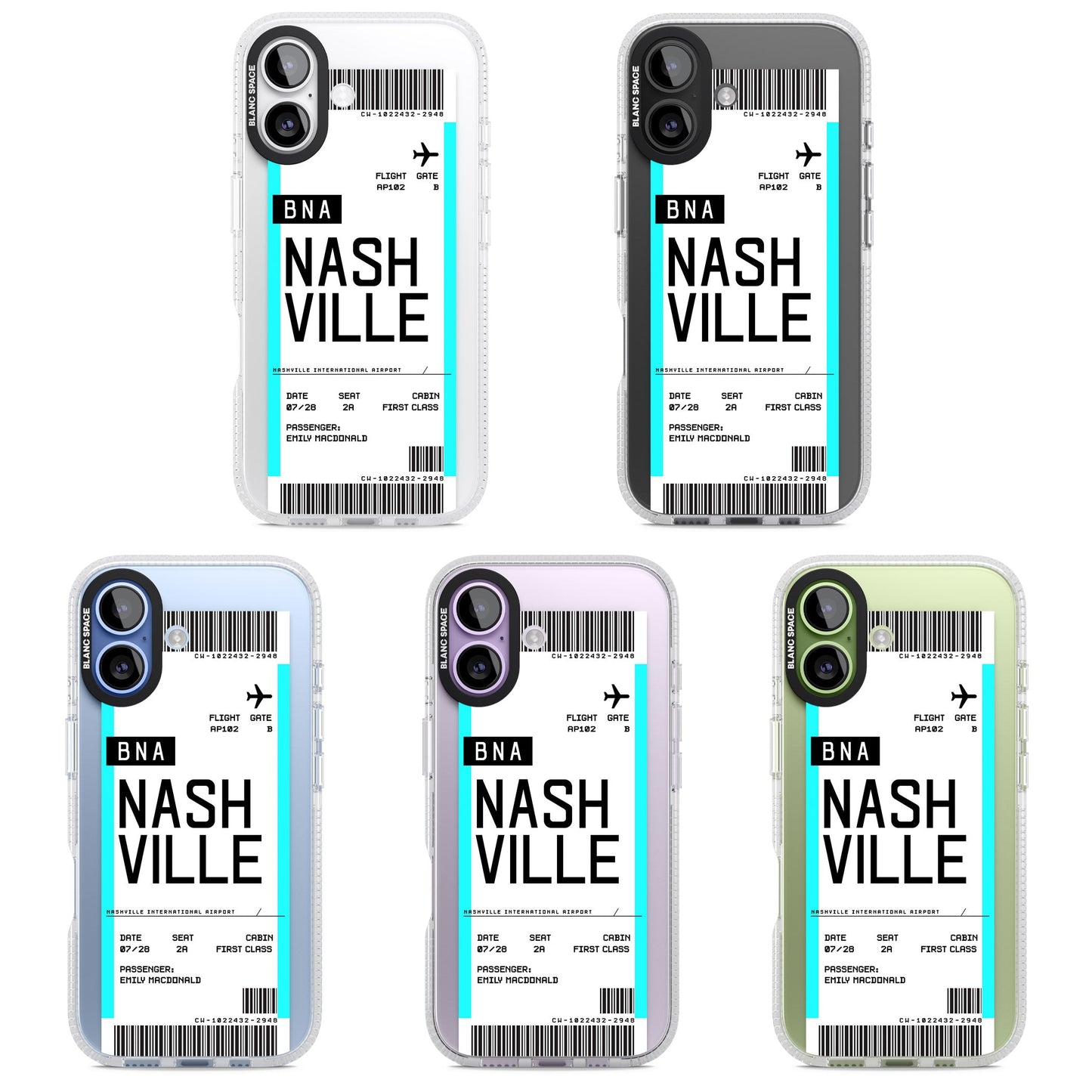 Carte d'embarquement personnalisée pour Nashville