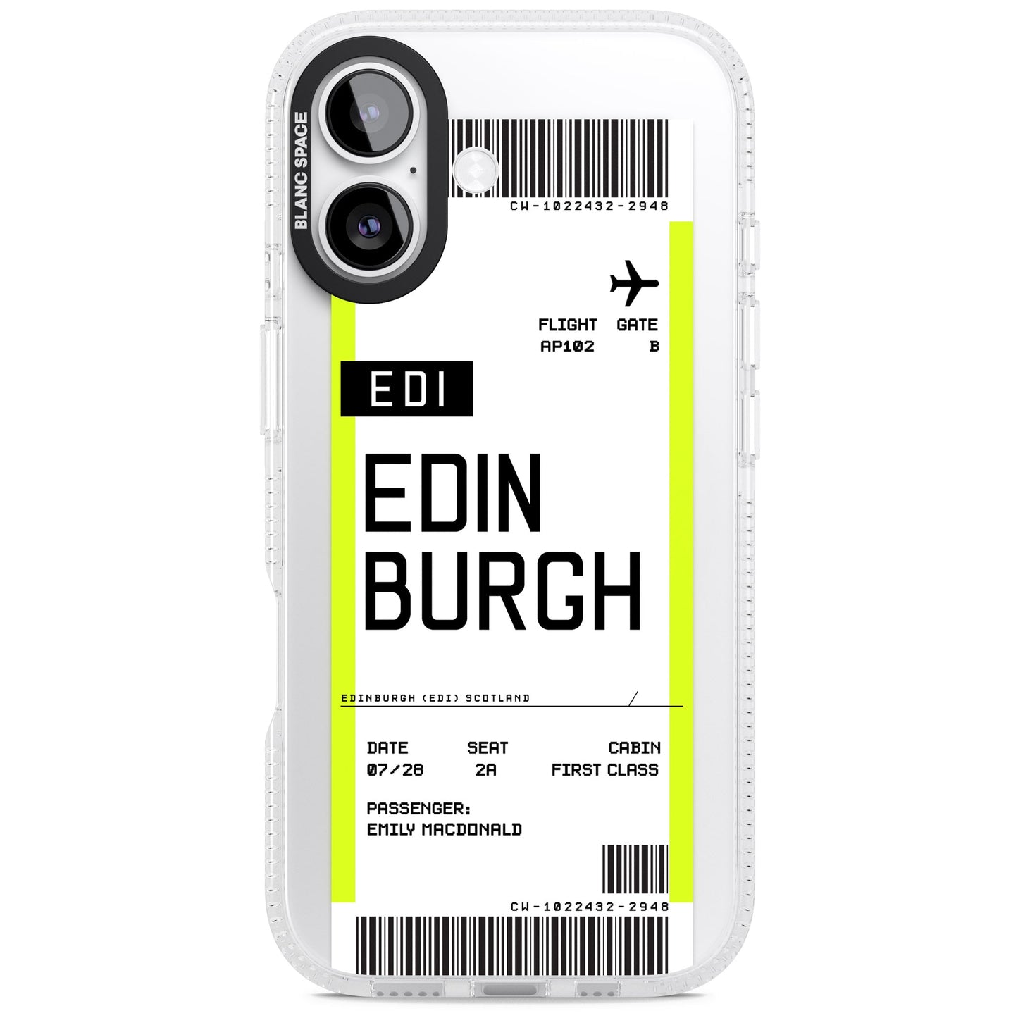 Personalised Edinburgh Boarding Pass