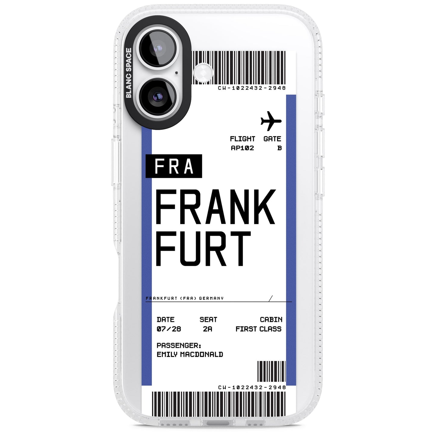 Personalised Frankfurt Boarding Pass