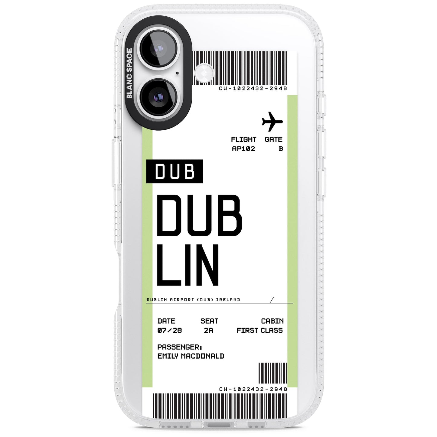 Personalised Dublin Boarding Pass
