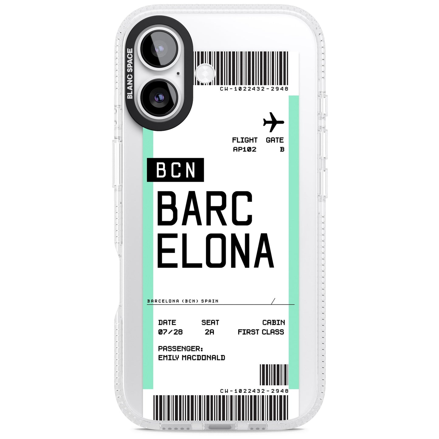 Personalised Barcelona Boarding Pass