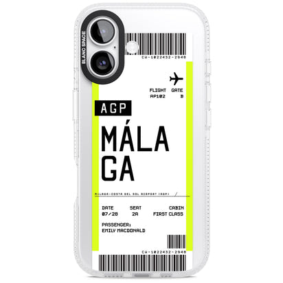 Personalised Málaga Boarding Pass