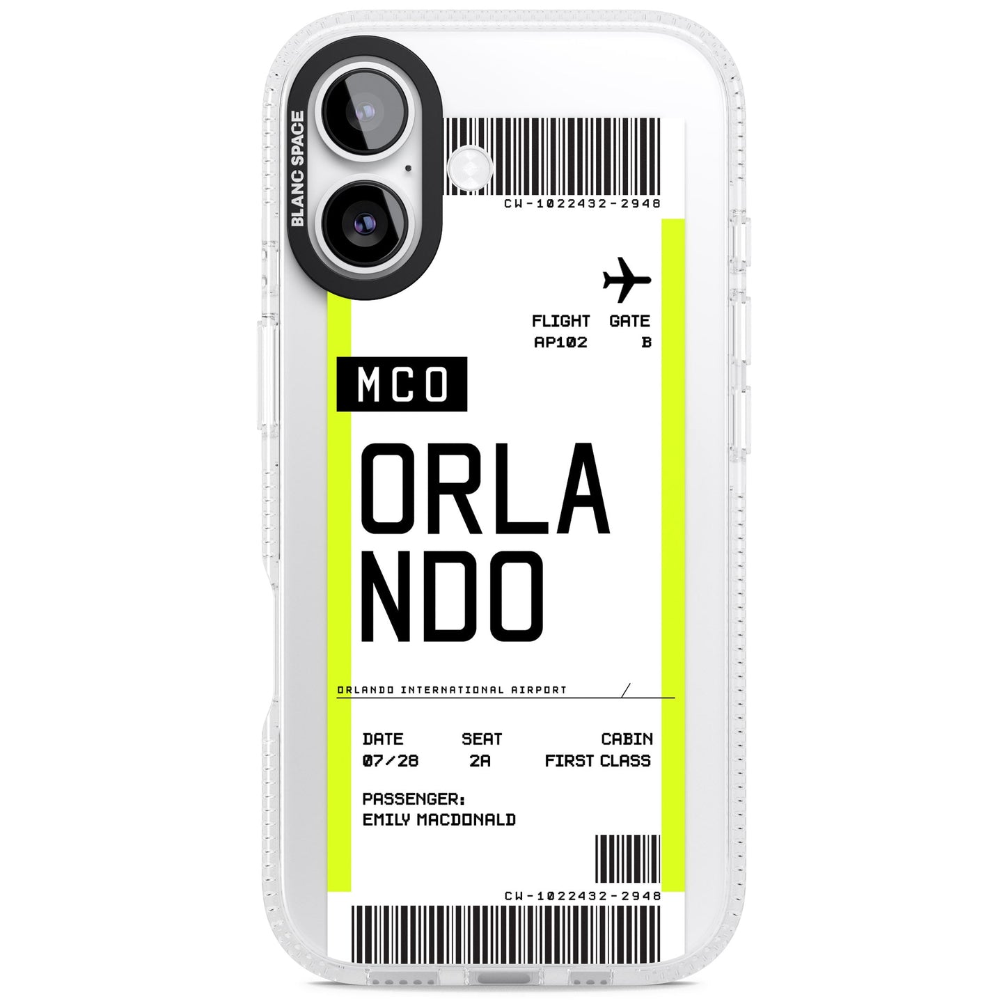 Personalised Orlando Boarding Pass