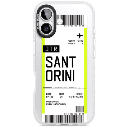 Personalisierte Bordkarte für Santorini