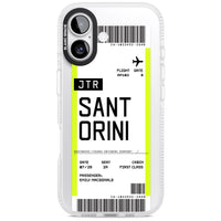 Personalisierte Bordkarte für Santorini