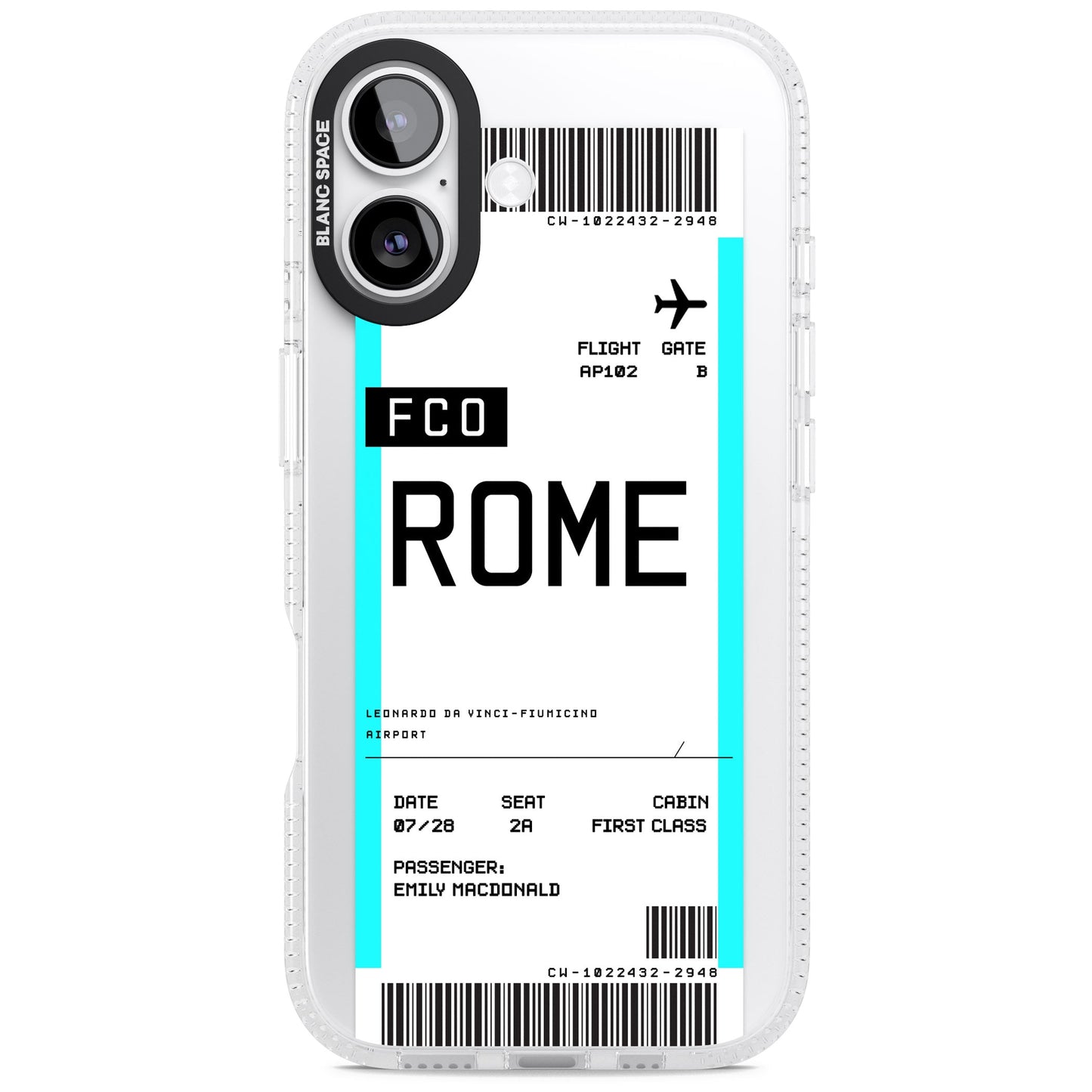 Personalised Rome Boarding Pass