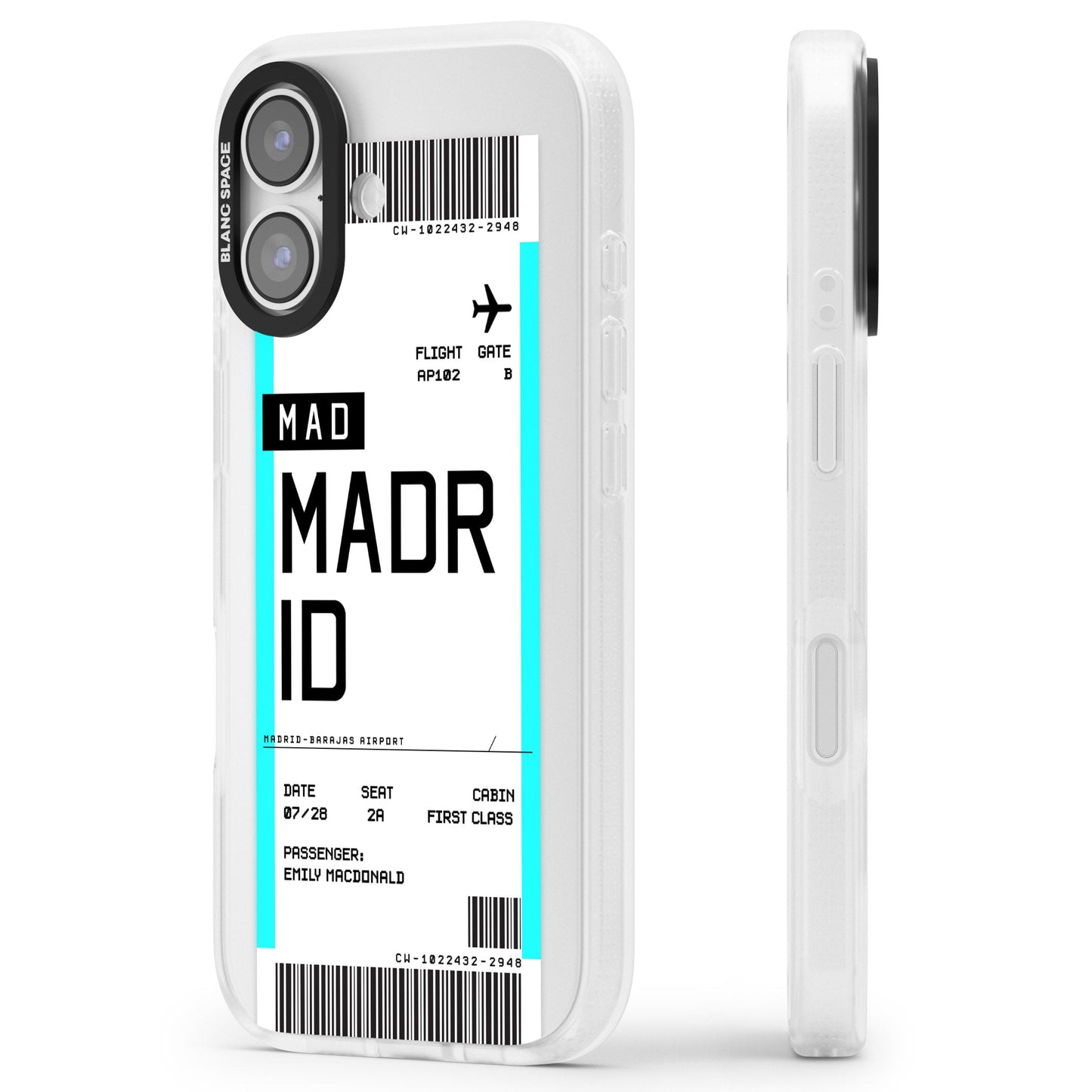 Personalised Madrid Boarding Pass