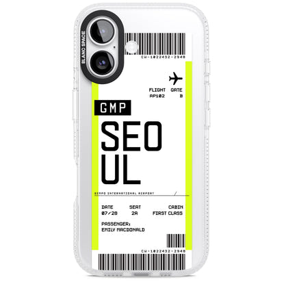 Personalised Seoul Boarding Pass