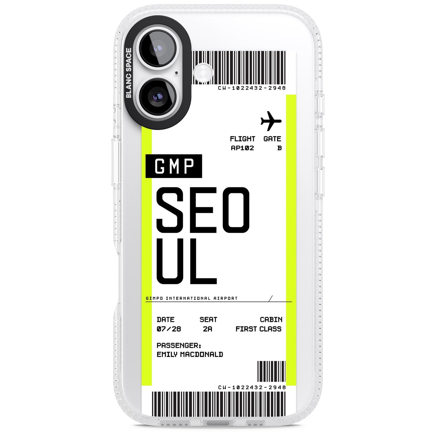 Personalised Seoul Boarding Pass