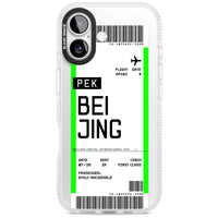 Carte d'embarquement personnalisée pour Pékin