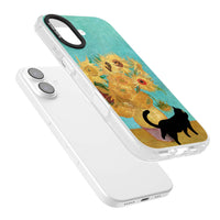 Cat with Van Gogh's Sunflowers