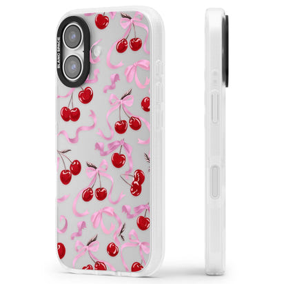Pink Bow & Cherries