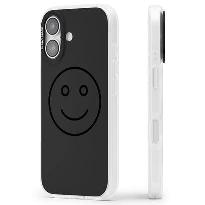 Visage souriant sombre