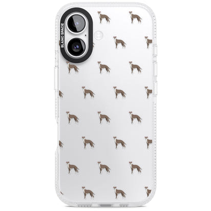 Motif de chien whippet transparent