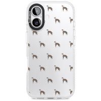 Motif de chien whippet transparent