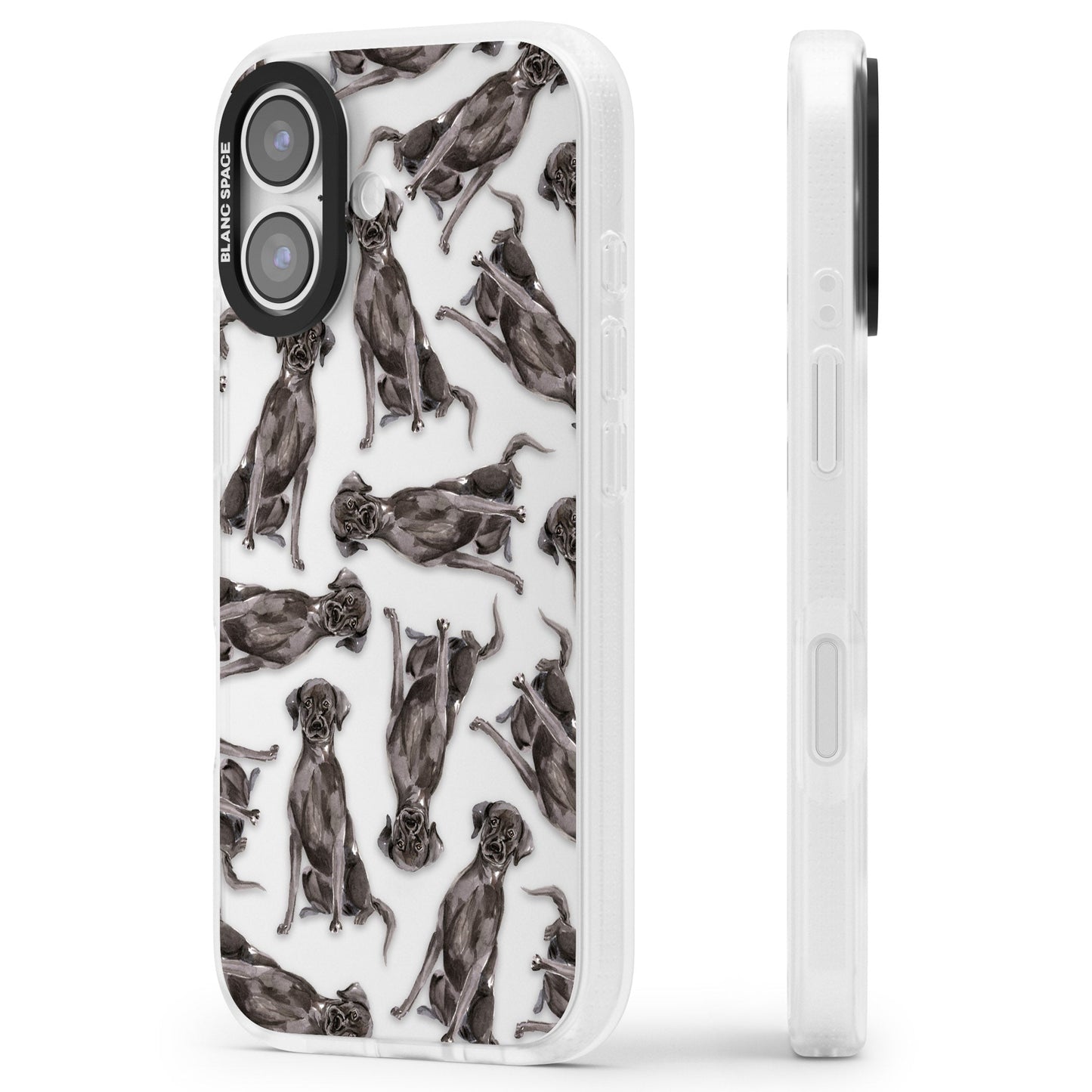 Black Labrador Watercolor Pattern