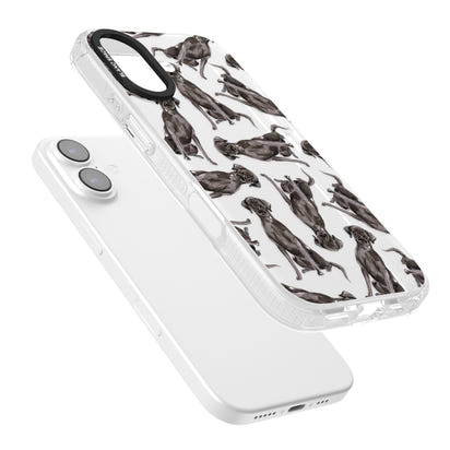 Black Labrador Watercolor Pattern