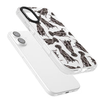 Black Labrador Watercolor Pattern