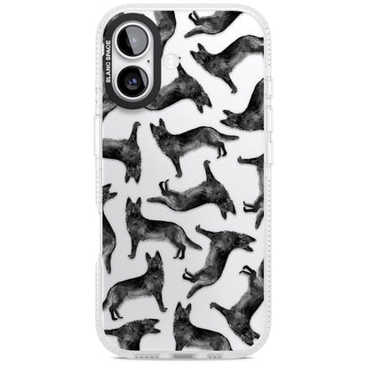 German Shepherd Pattern Black