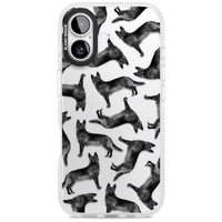 German Shepherd Pattern Black