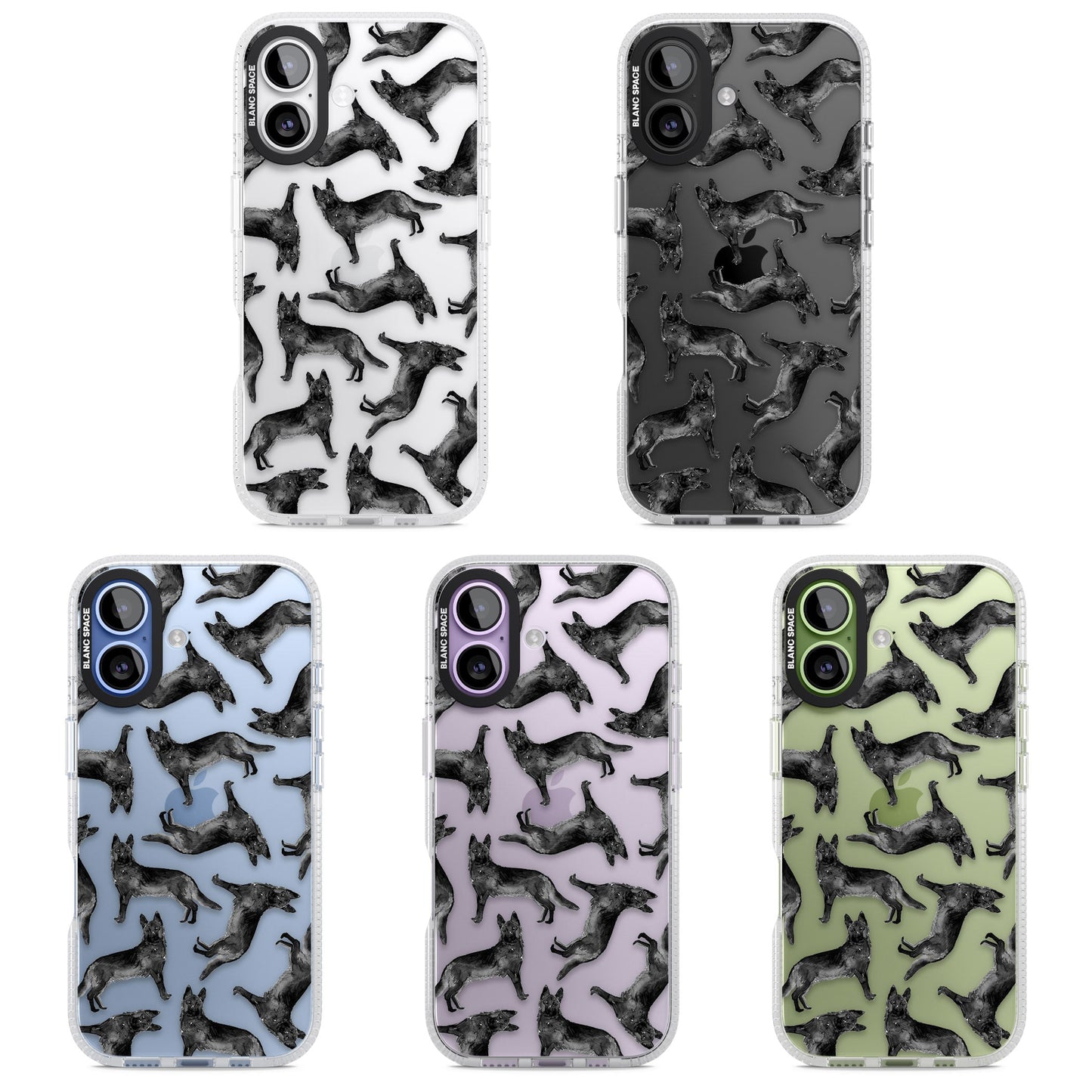 German Shepherd Pattern Black