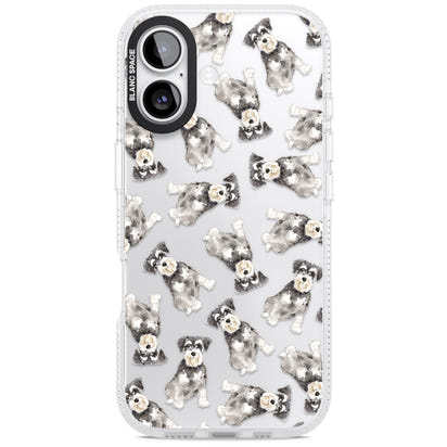 Aquarellzeichnung eines Zwergschnauzers