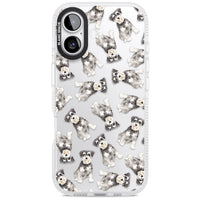 Aquarellzeichnung eines Zwergschnauzers