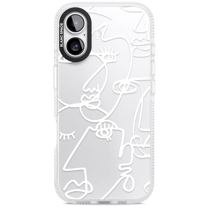 Abstract Line Art White Clear