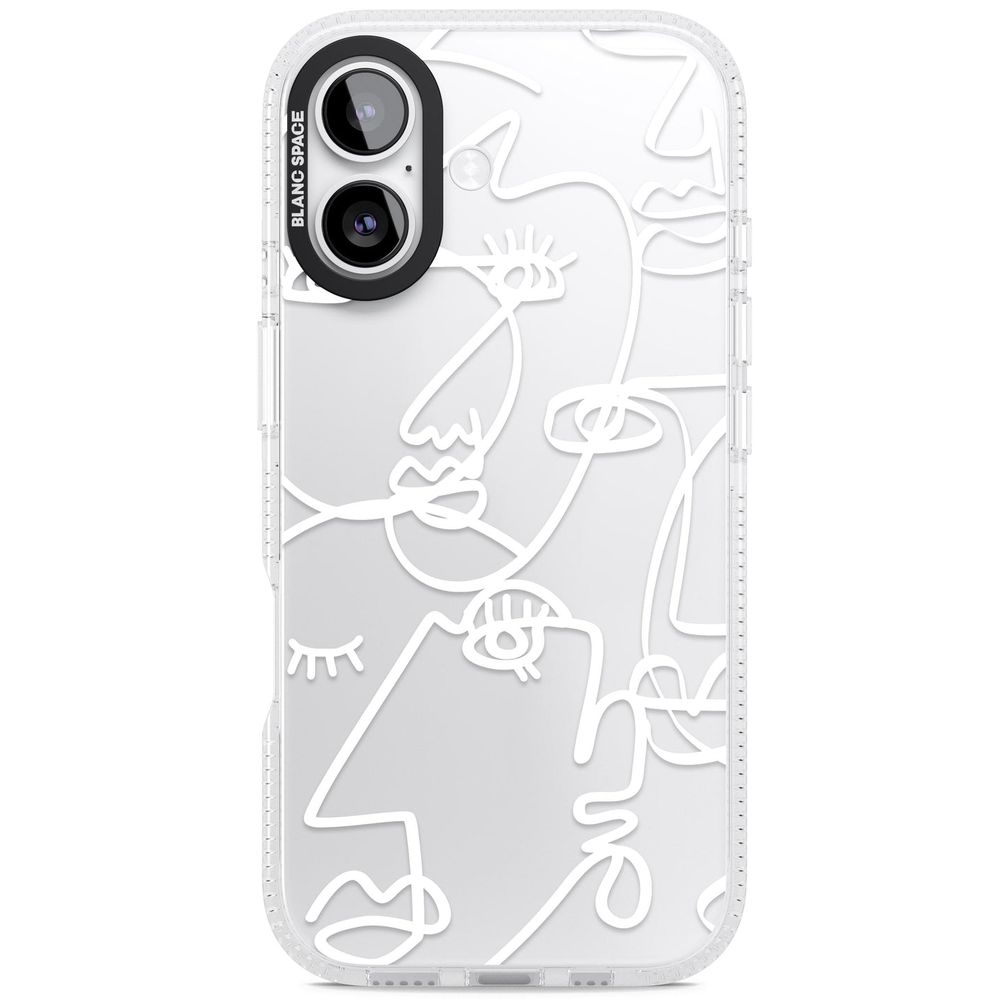 Abstract Line Art White Clear