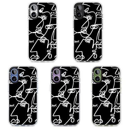 Art abstrait au trait blanc et noir