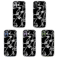 Art abstrait au trait blanc et noir