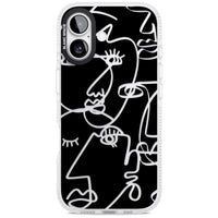 Abstract Line Art Clear Black