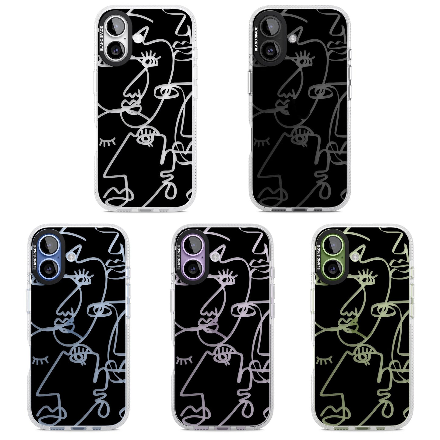 Abstract Line Art Clear Black
