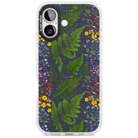 Busy Floral And Fern Design Navy
