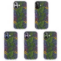 Busy Floral And Fern Design Navy