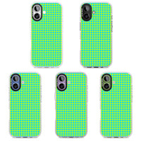 Neon Lime & Turquoise Houndstooth