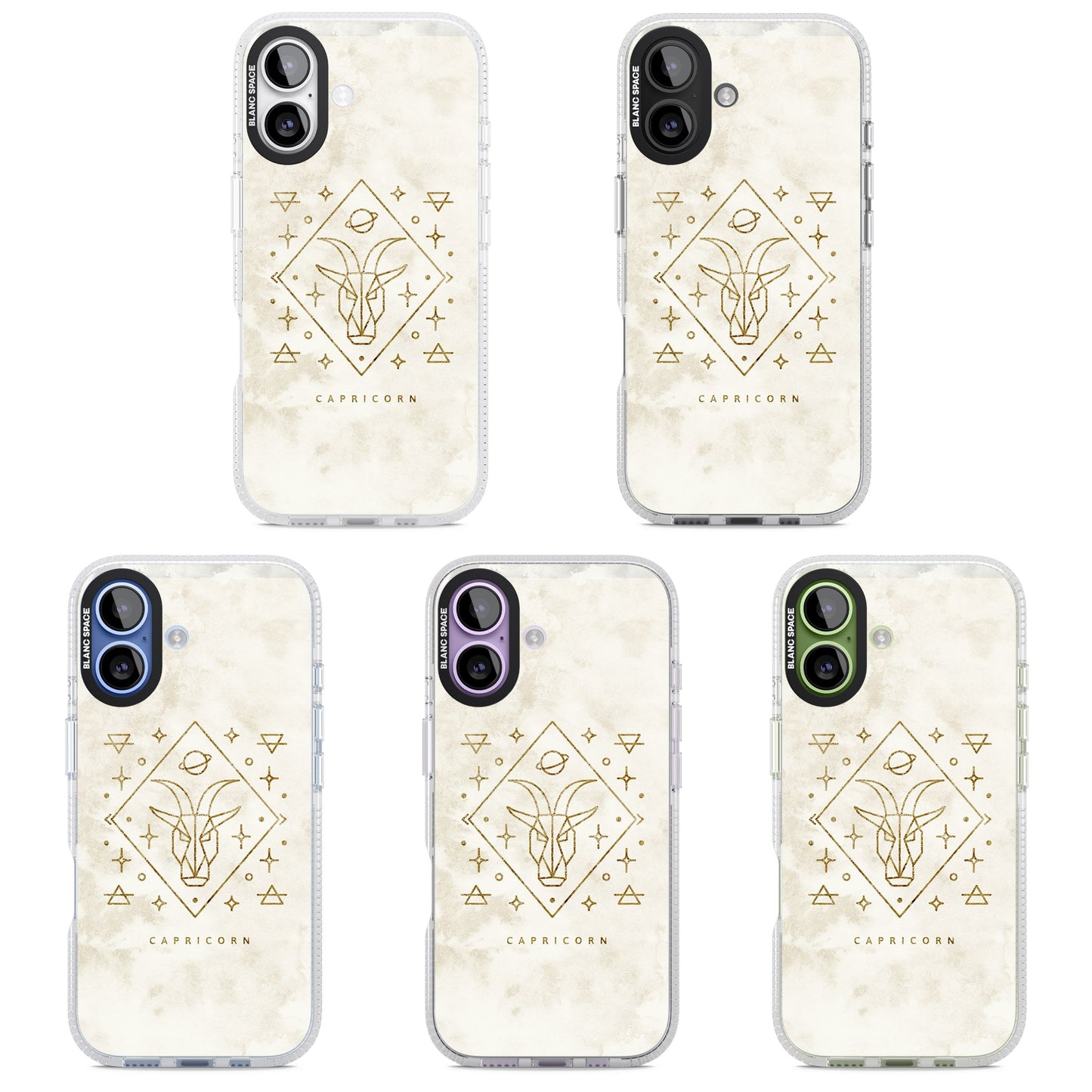 Motif du zodiaque Capricorne en or