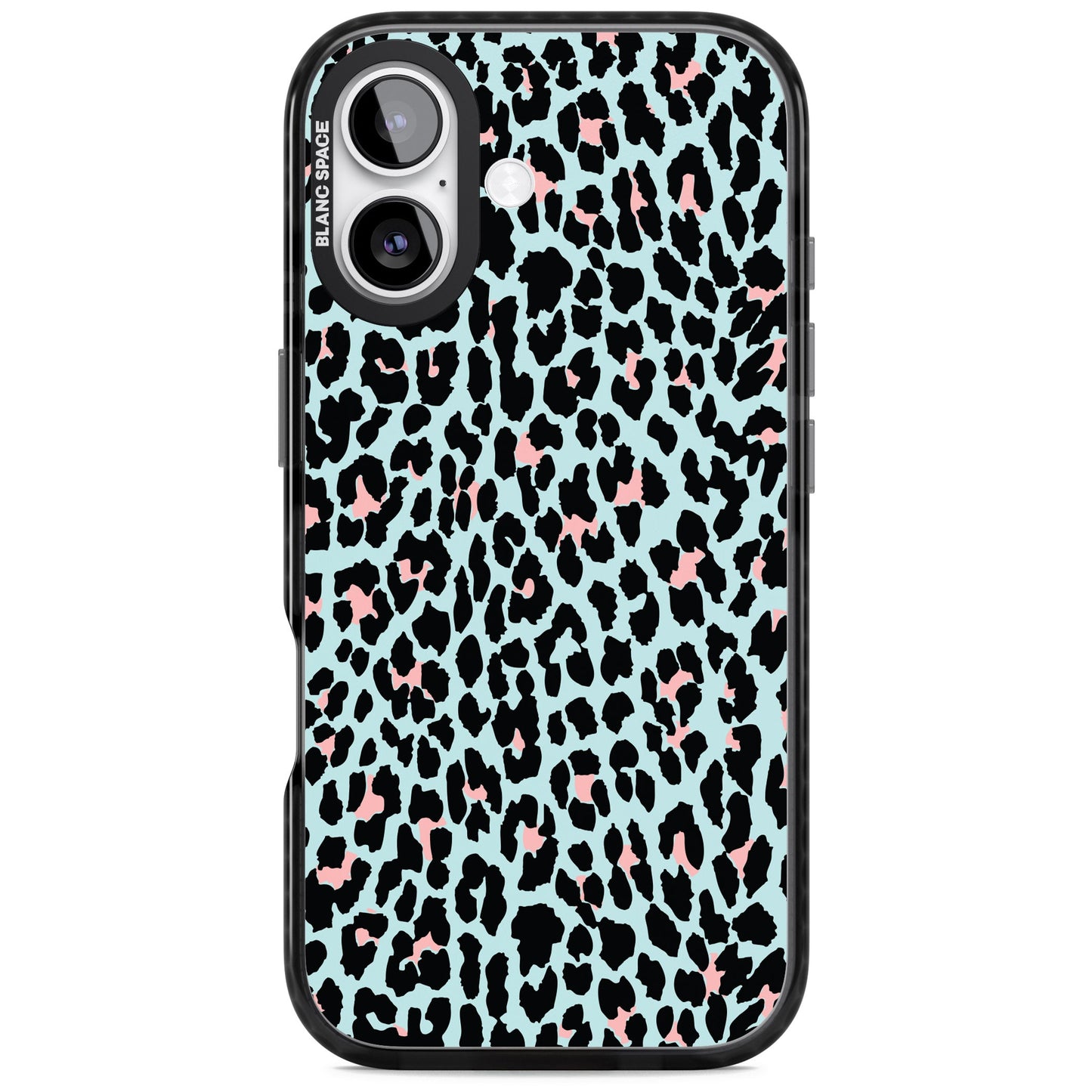 Leopardenmuster in Pastellblau und Rosa