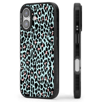 Leopardenmuster in Pastellblau und Rosa