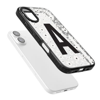 Initiale en gras personnalisée et florale